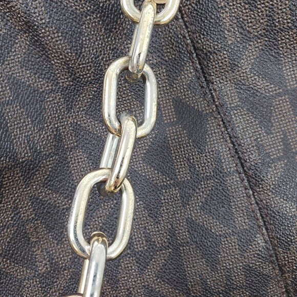 MICHAEL Michael Kors Coated Canvas Signature Satchel Handbag - Picture 7 of 8